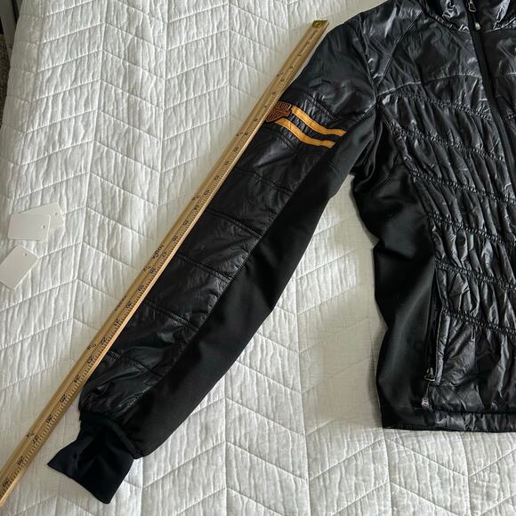 Harley-Davidson Women’s Quilted Insulated Riding Jacket Black Orange Size Large - Picture 12 of 12